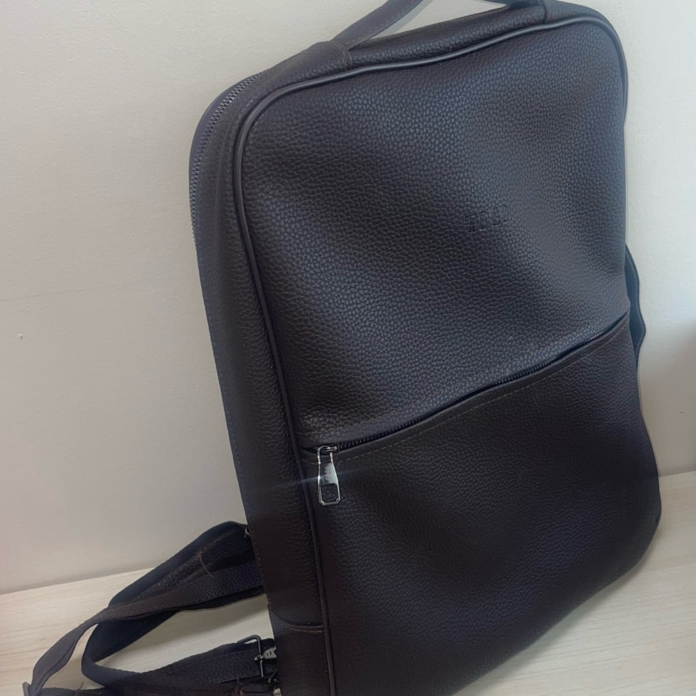 Elegant Black Leather Backpack